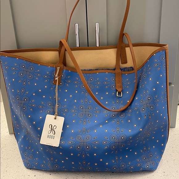 HOBO blue journey bandana large tote —- All that tote large! - Picture 1 of 9